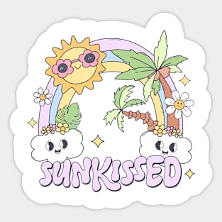 Kawaii Sunny Sunkissed Palm Trees Summer Vibes Vacation Sticker